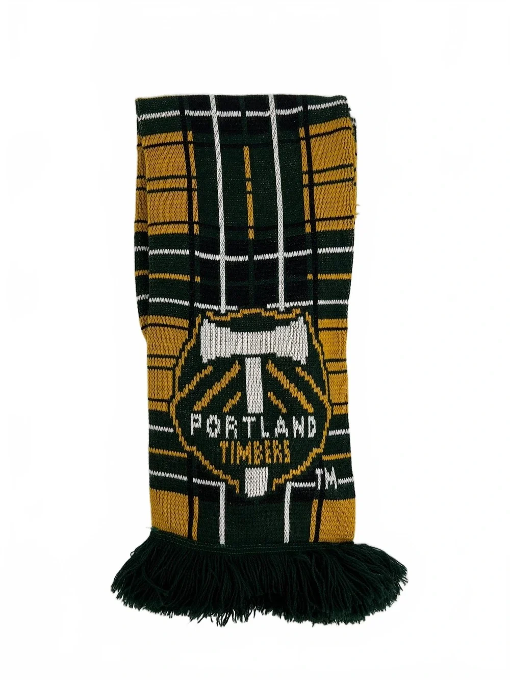 RuffWear Green Yellow Plaid Scarf | Men’s Regular Acrylic Knit